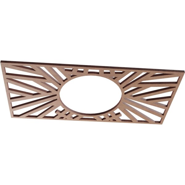 Hoover Wood Fretwork Pierced Ceiling Medallion, Wood (Paint Grade), 16W X 8H X 5 7/8ID X 3/8T